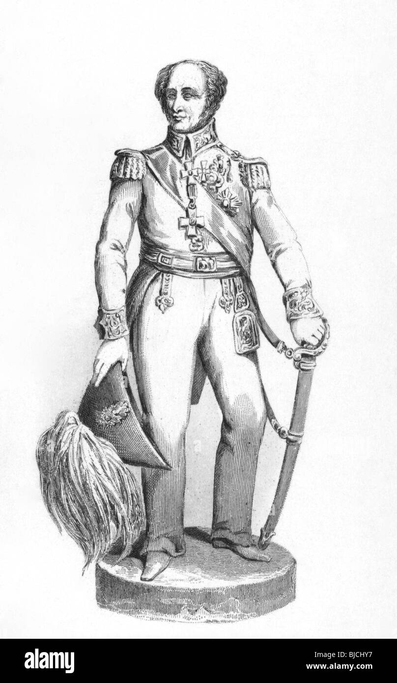 Rowland Hill, 1. Viscount Hill (1772-1842) auf Gravur aus den 1800er Jahren. Soldat kämpfte neben mit Duke of Wellington. Stockfoto