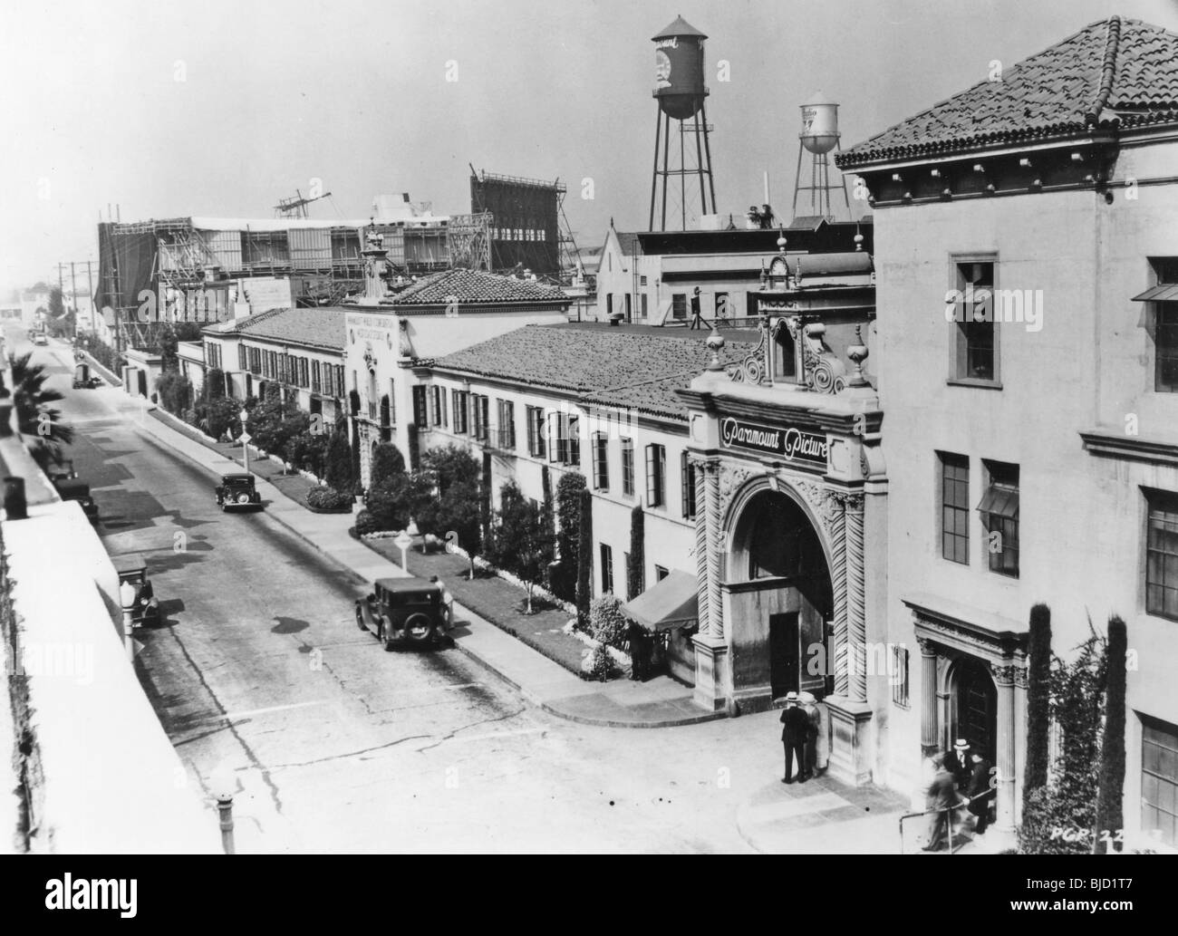 PARAMOUNT STUDIOS am 5451 Marathon in Hollywood in den späten 1920er Jahren Stockfoto