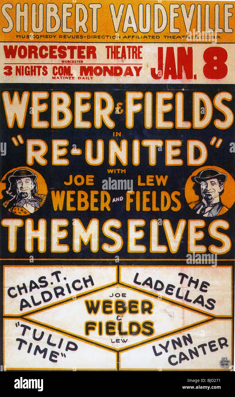 WEBER und Felder - US-Vaudeville-Comedy-Duo Stockfoto