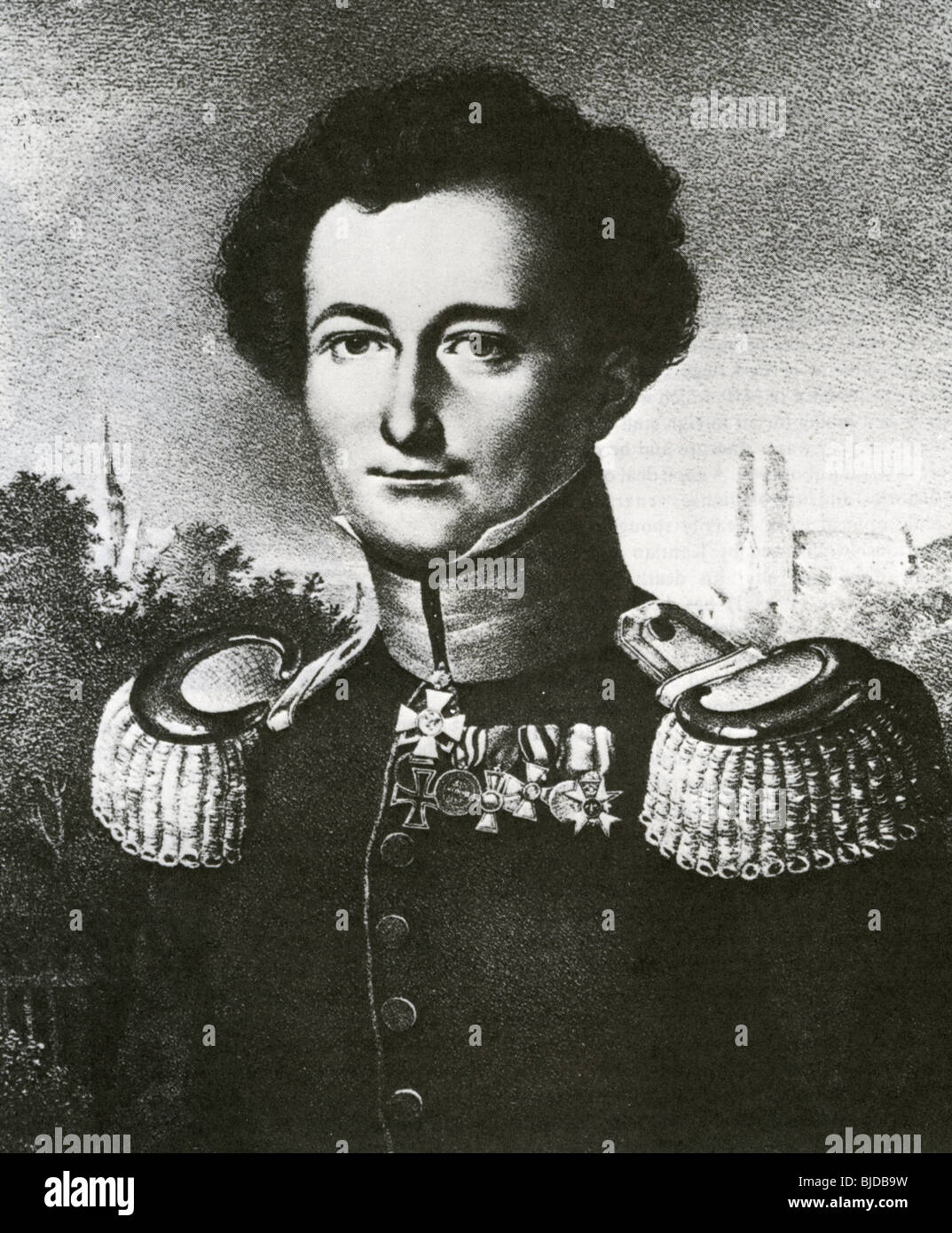 KARL MARIE von CLAUSEWITZ - preußische Soldat (1780-1831), dessen Buch vom Kriege noch militärische Strategie beeinflusst, Stockfoto