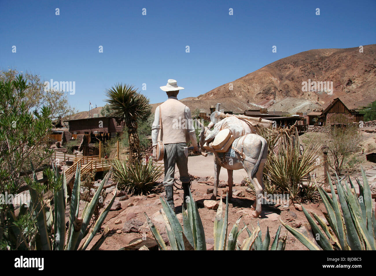 Calico Ghost Town, Freilichtmuseum in eine verlassene Goldgräber-Stadt, USA Stockfoto