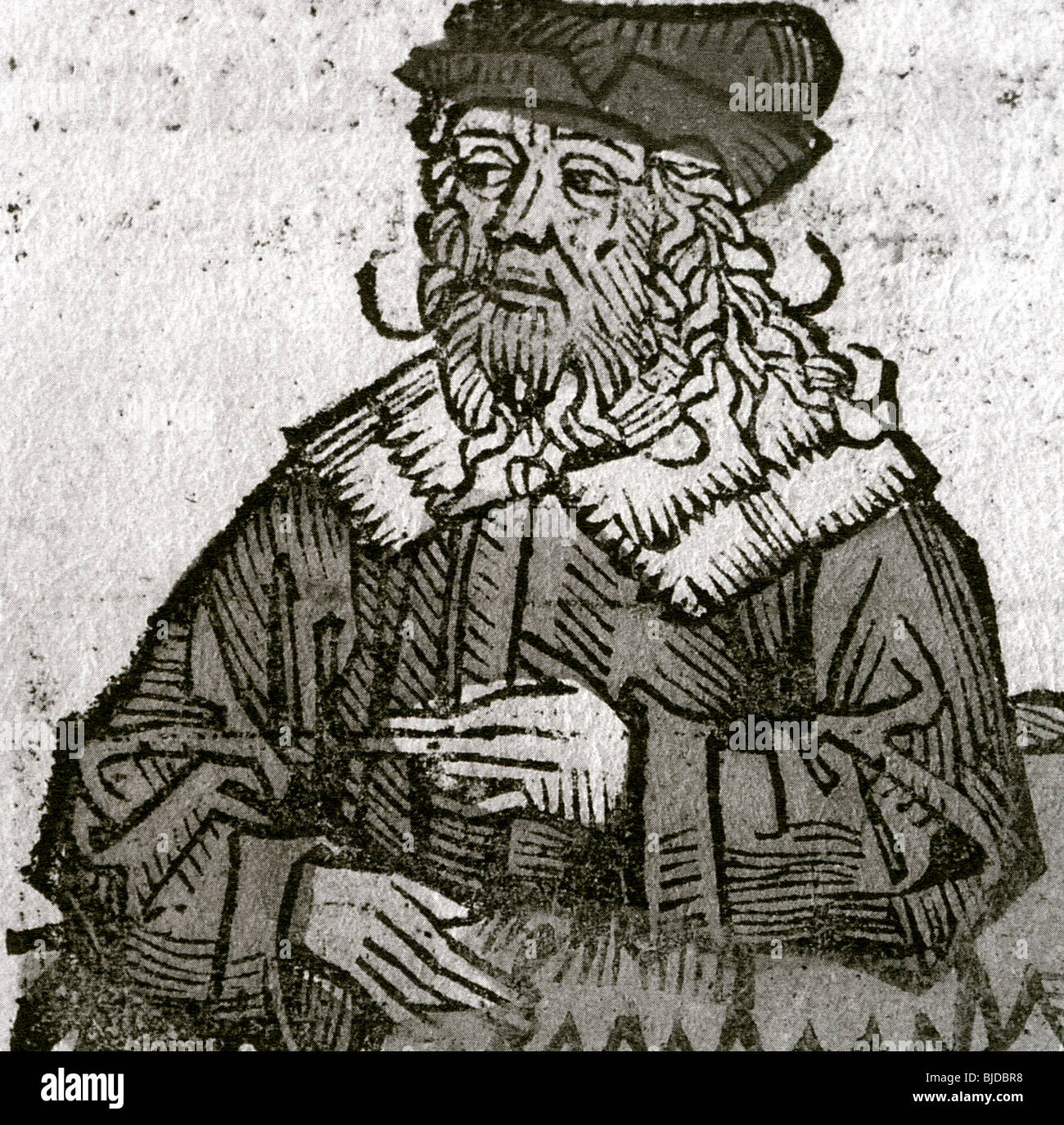PLOTIN - griechischer Philosoph (c 205-270 n. Chr.) in einer mittelalterlichen Darstellung Stockfoto