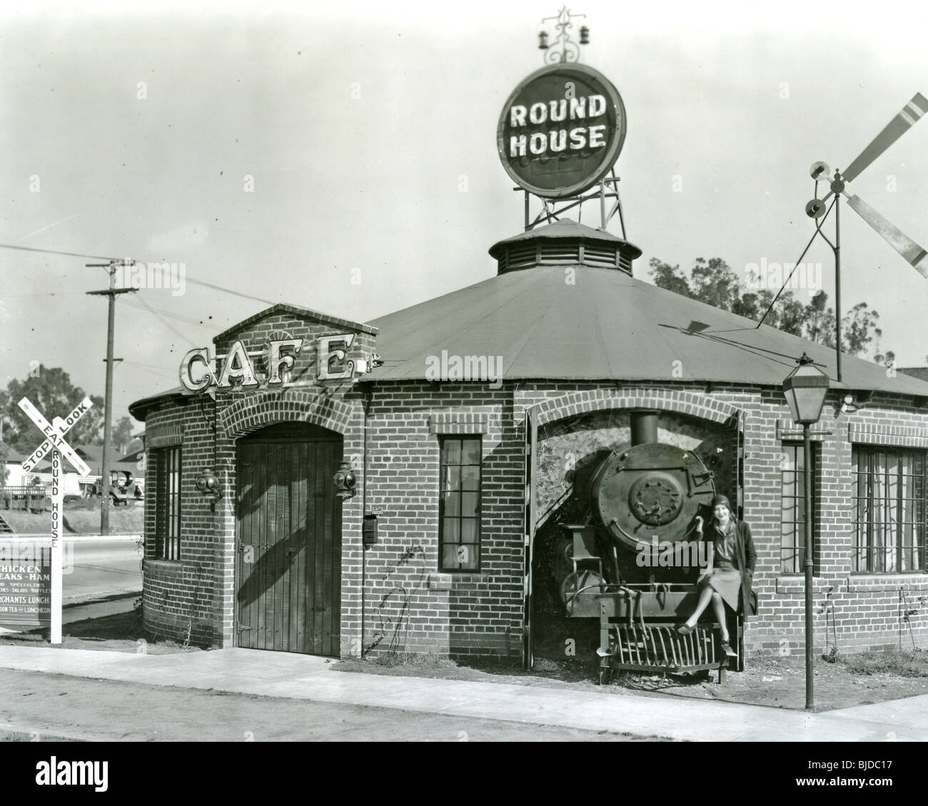 ALTEN HOLLYWOOD - Runde House Cafe Stockfoto