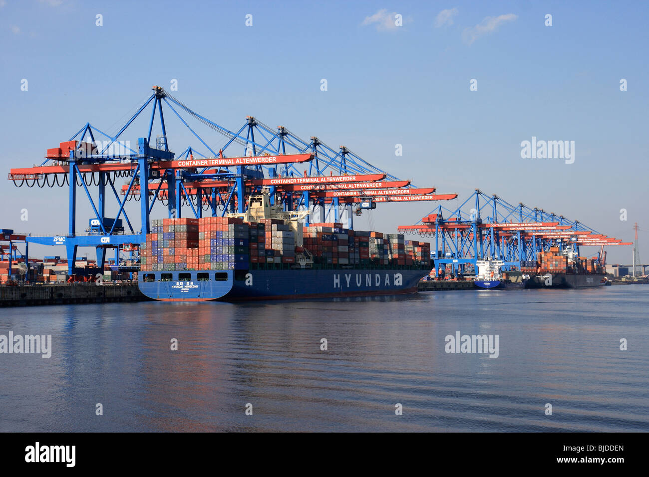 Container terminal Altenwerder, Hamburg, Deutschland Stockfoto