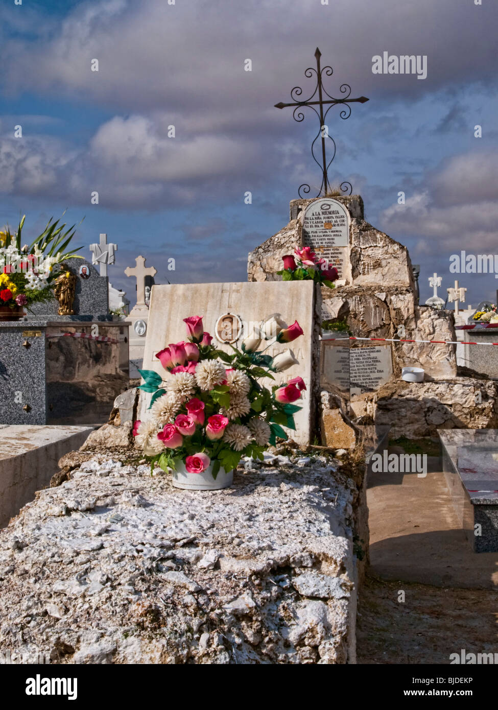 Alte christliche Friedhof von Lillo, Ciudad Real (La Mancha) Stockfoto