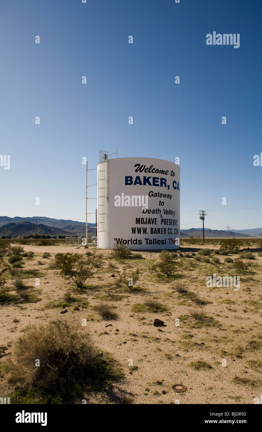 Einem Wasserspeicher in Baker, Kalifornien, USA Stockfoto