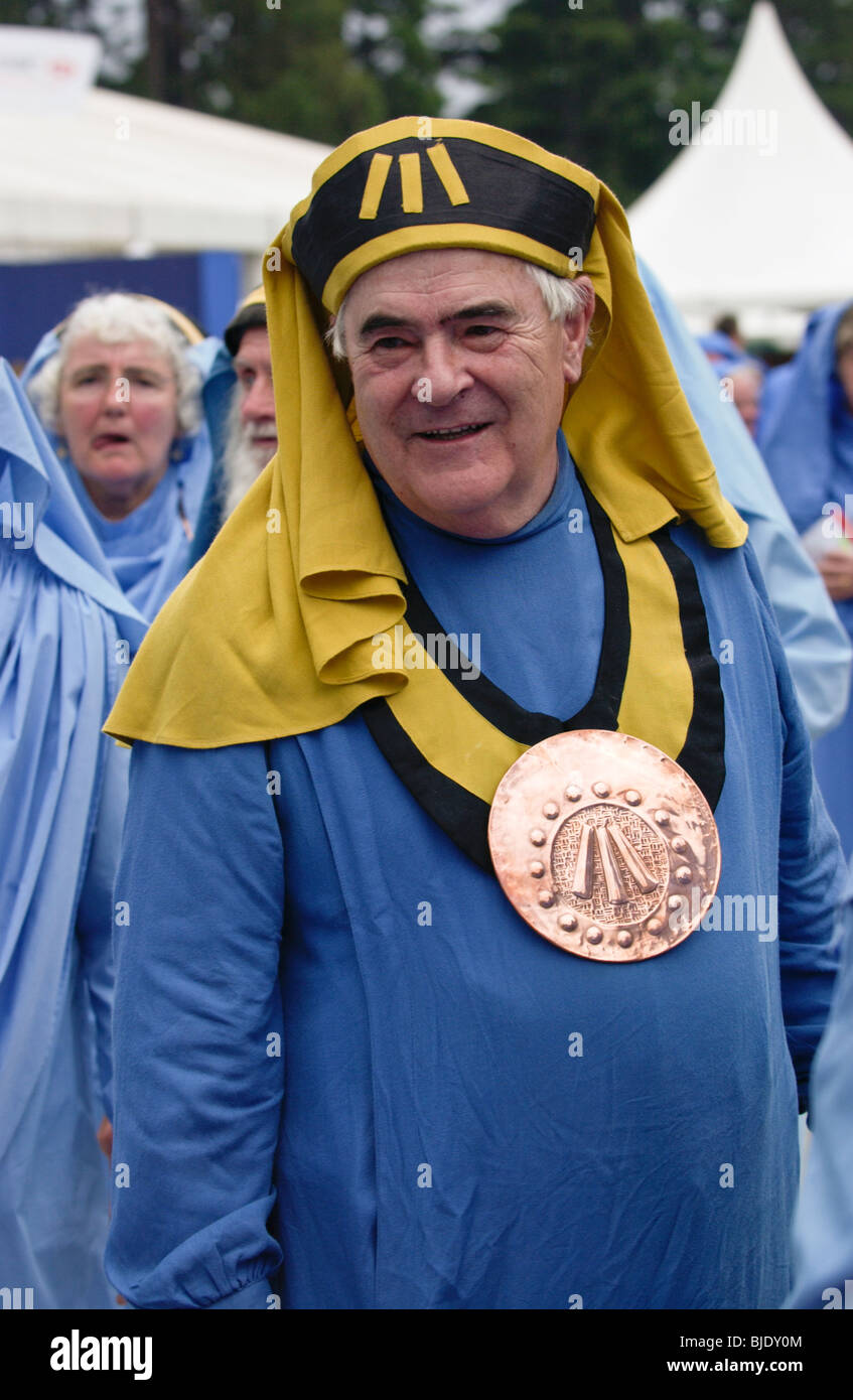 Kornische Druiden Besuch der National Eisteddfod of Wales Newport Gwent South Wales UK Stockfoto