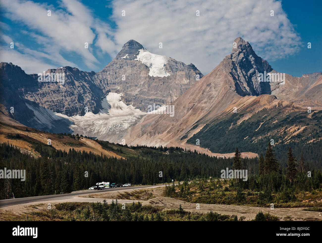 Columbia Icefield - Jasper Nationalpark - Alberta, Kanada Stockfoto