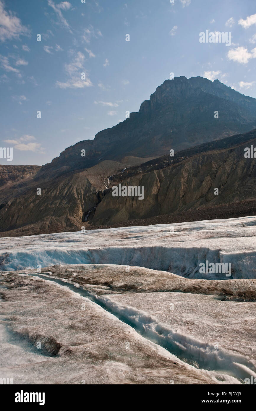 Columbia Icefield schmilzt - Jasper Nationalpark - Alberta - Kanada Stockfoto