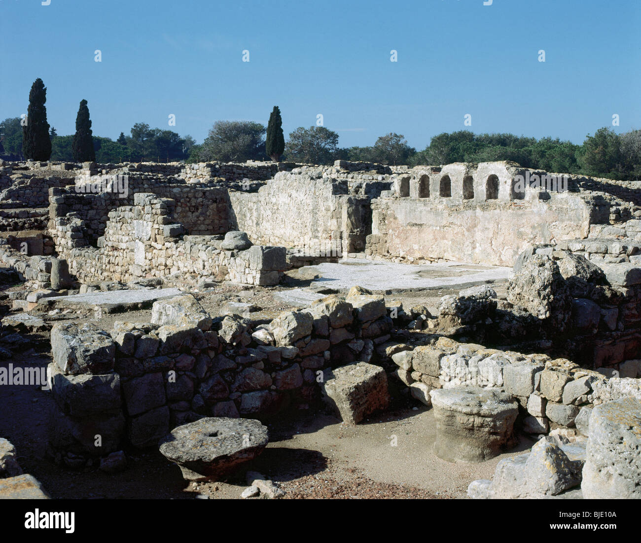 Cella Memoriae. Frühchristliche Basilika (IV-VII. Jh.). Empuries. Provinz Girona. Katalonien. Spanien. Stockfoto