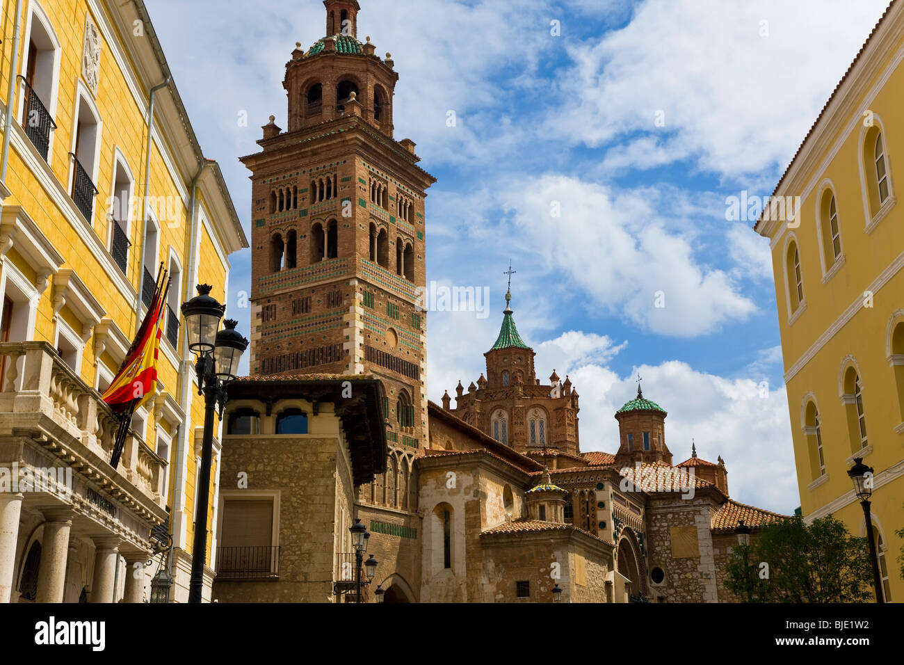 Die Kathedrale, Di Birya Medienturm, Teruel, Aragonien Spanien Stockfoto