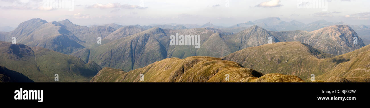 Glencoe Hügel Panorama Stockfoto