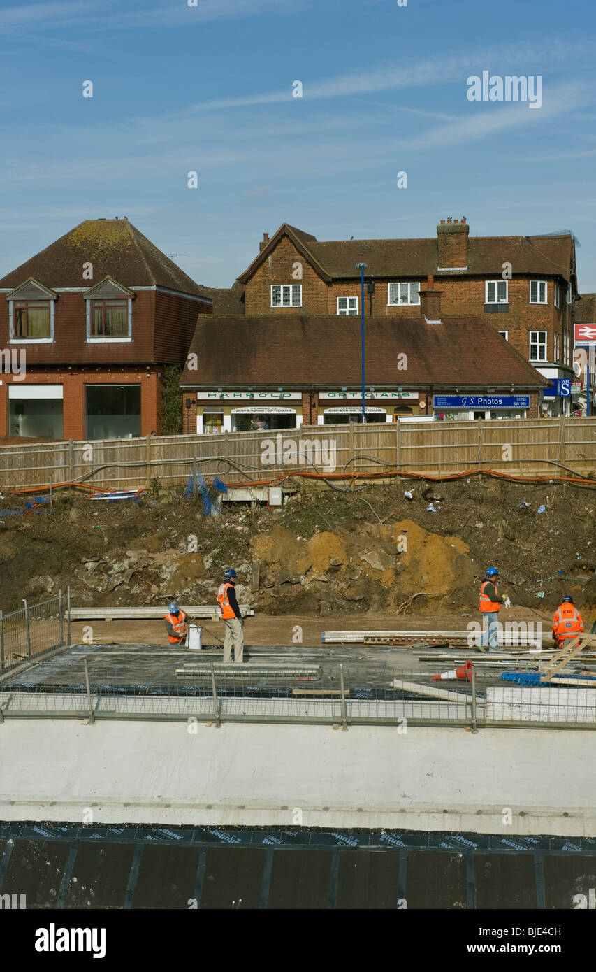 der ehemalige Bau- und Website von Tesco in Gerrards Cross Bucks UK Stockfoto