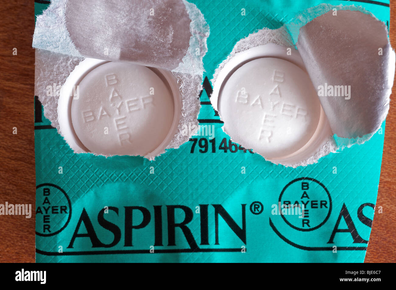 Pack von Aspirin hergestellt von deutschen Pharmaunternehmen Bayer Stockfoto