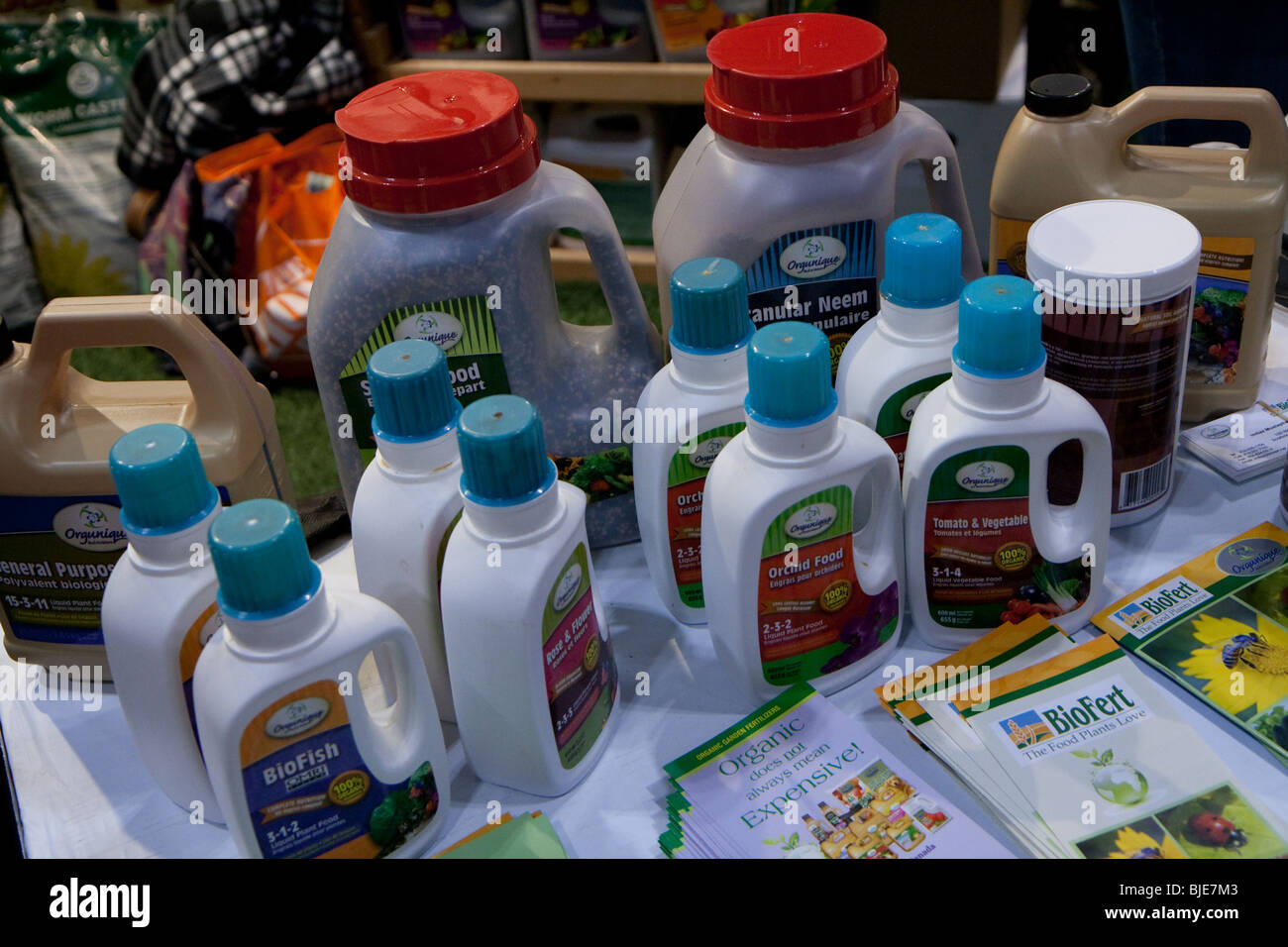 Kanada Bio Fisch Blüte sauber Event Dünger Blumengarten Biolebensmittel Orchidee Pflanze Pflanzen-show Stockfoto