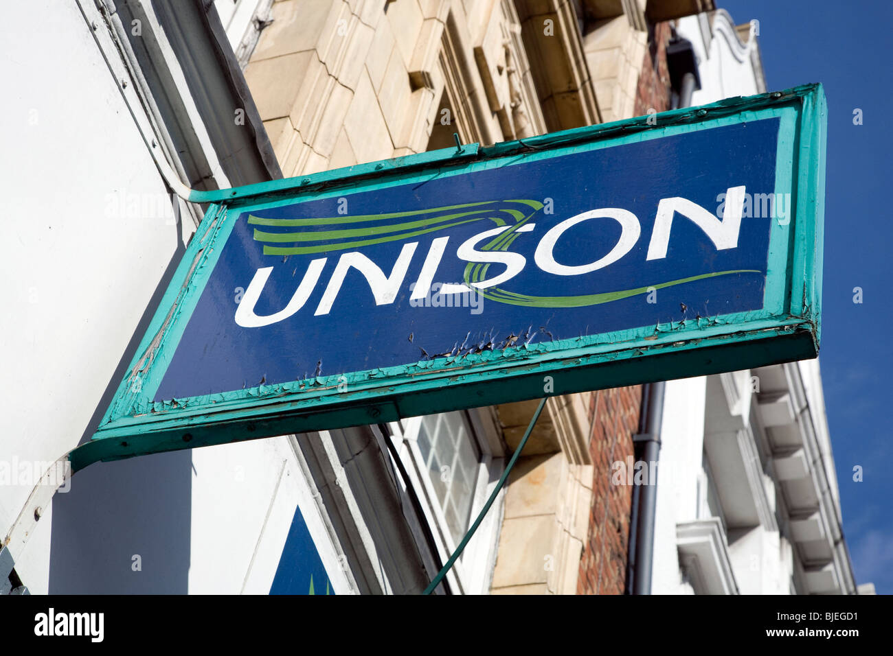 Ortsgruppe der Gewerkschaft Unison, Südlondon anmelden Stockfoto