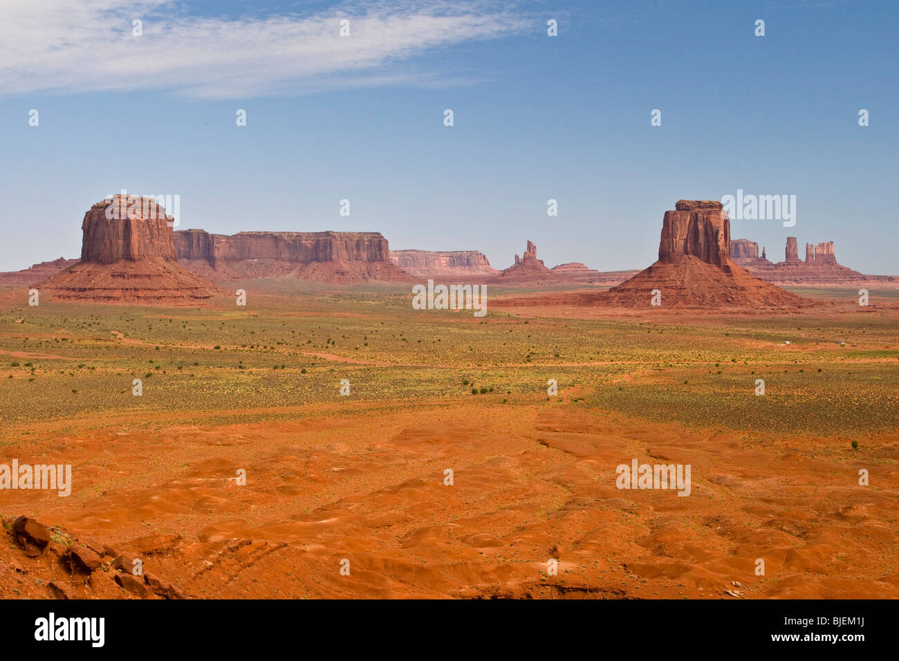 Blick auf das Monument Valley, Utah, USA, Luftbild Stockfoto