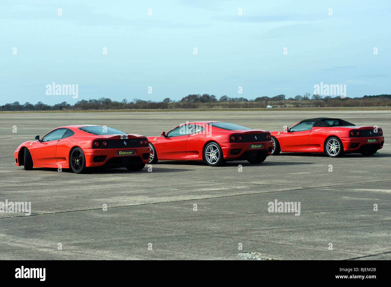 Roten Ferrari, Fahrt Erfahrung Tag, Elvington York UK Stockfoto