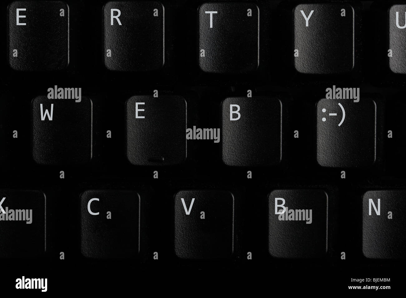 Computer-Tastatur mit dem Wort WEB auf Schlüssel geschrieben Stockfoto