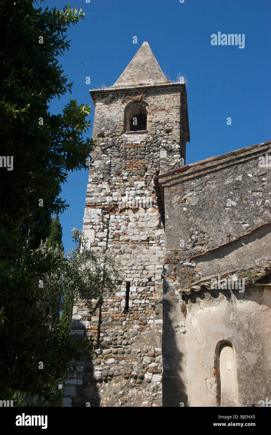 San Pietro in Mavino, ist dieser romanischen Glockenturm von 1070 Stockfoto