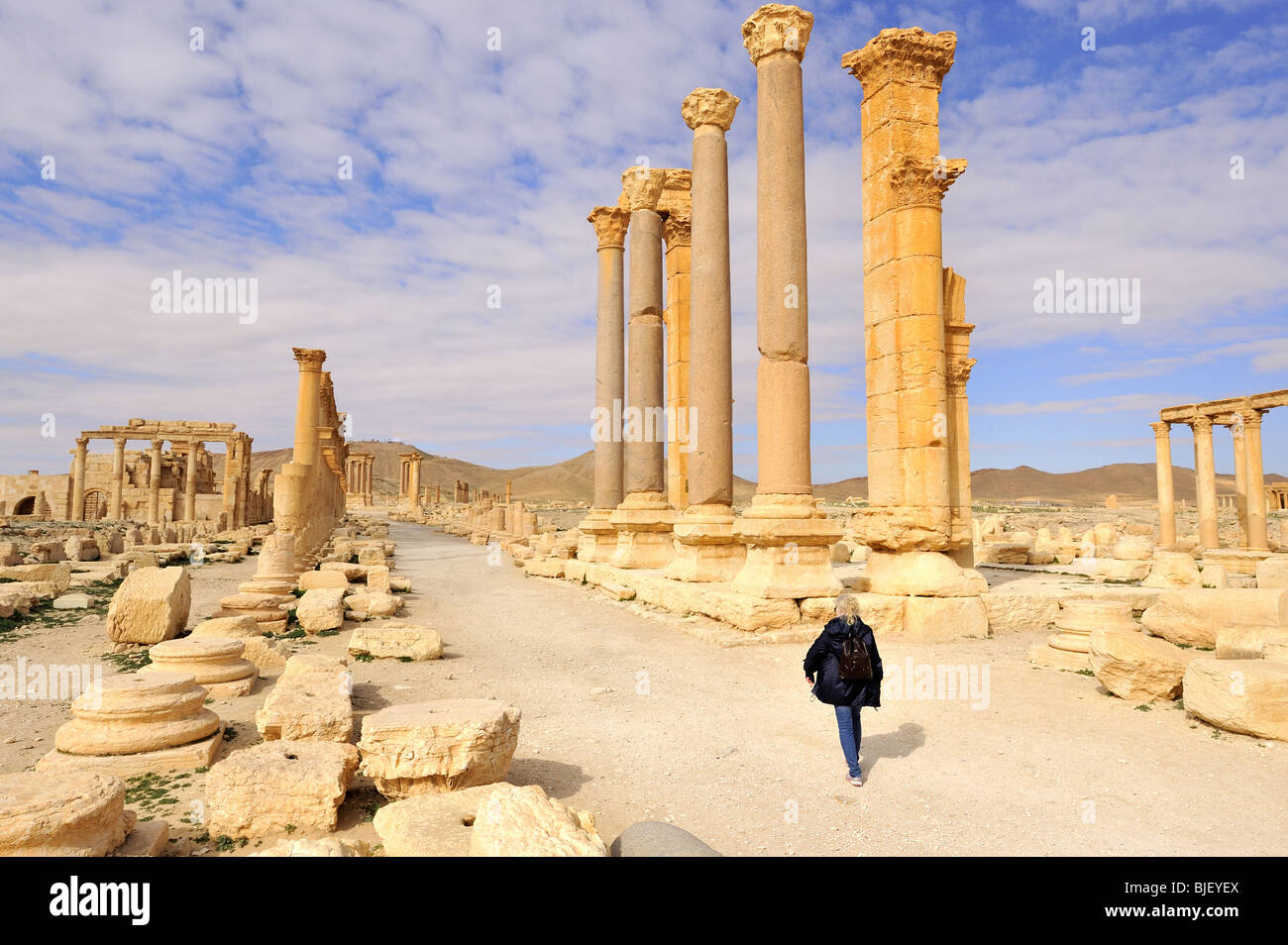 Römische Ruinen Palmyra Syrien Stockfoto