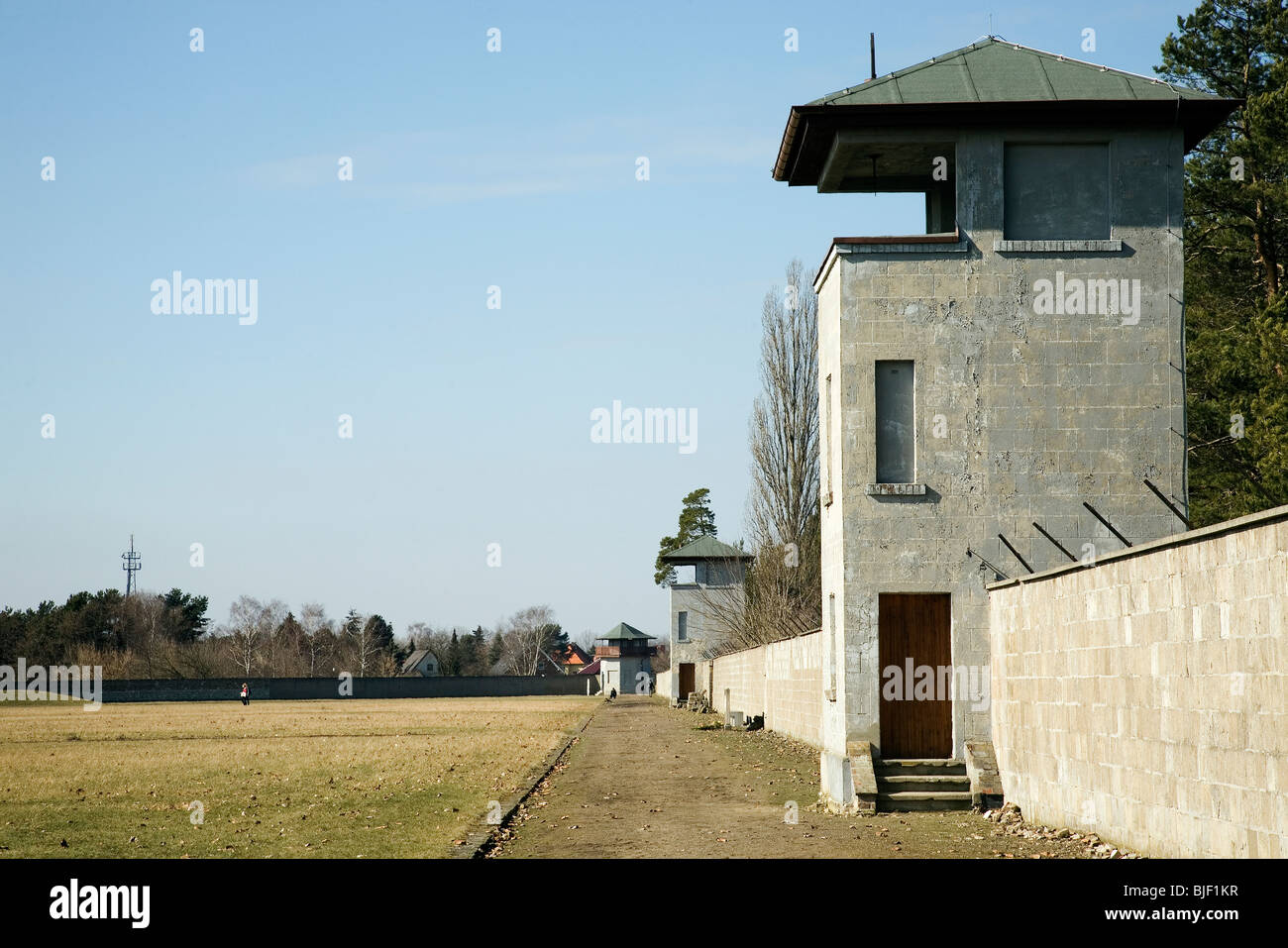 Konzentrationslager Sachsenhausen-Wachtürme, Brandenburg, Deutschland Stockfoto