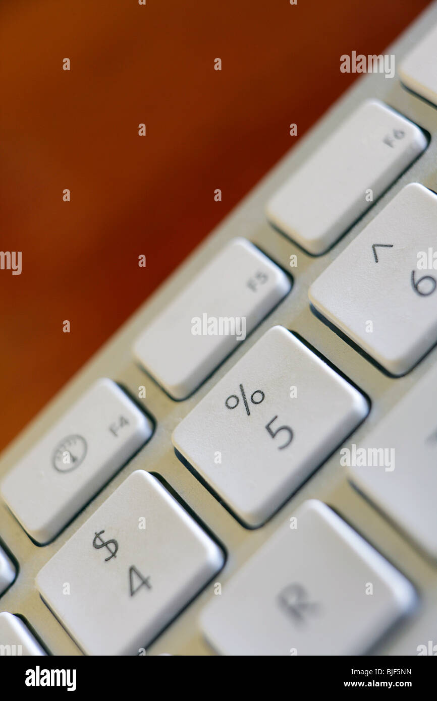 Apple-Mac-Tastatur-Prozentsatz-Taste Stockfoto