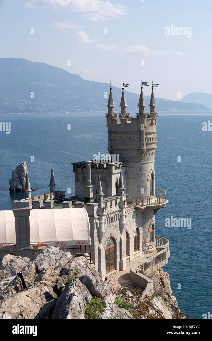 Ukraine Crimea Yalta-Alupka Schwarzmeer Cape Ai-Todor St. Theodore Cape Lastochkino Gnezdo Nest von schlucken Architekt A. Sherwood Stockfoto