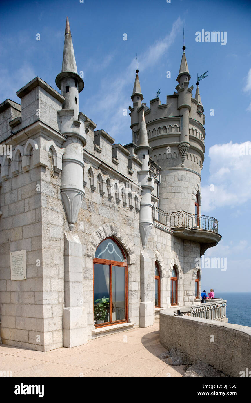 Ukraine Crimea Yalta-Alupka Schwarzmeer Cape Ai-Todor St. Theodore Cape Lastochkino Gnezdo Nest von schlucken Architekt A. Sherwood Stockfoto