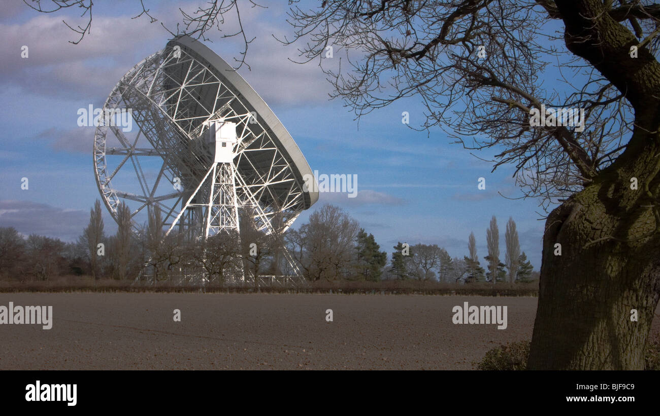 Das Lovell-Teleskop am Jodrell Bank Macclesfield UK Stockfoto