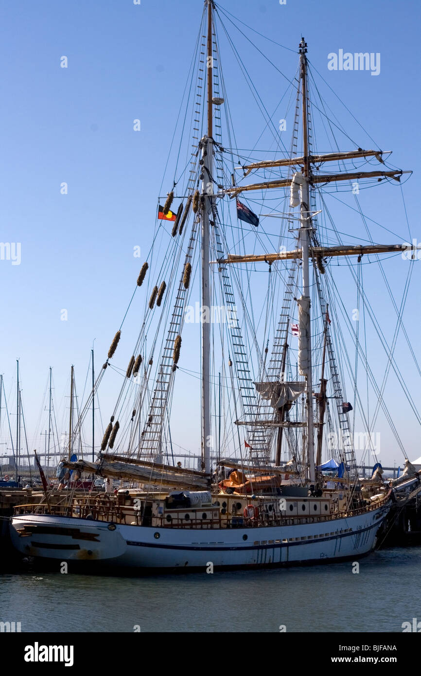 Großsegler am Williamstown, Melbourne, Australien. Stockfoto