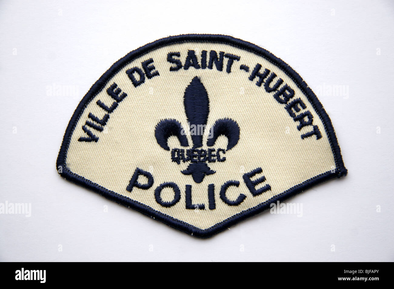 Patch von der kanadischen Polizei Ville De Saint-Hubert Polizei, Quebec, Kanada Stockfoto