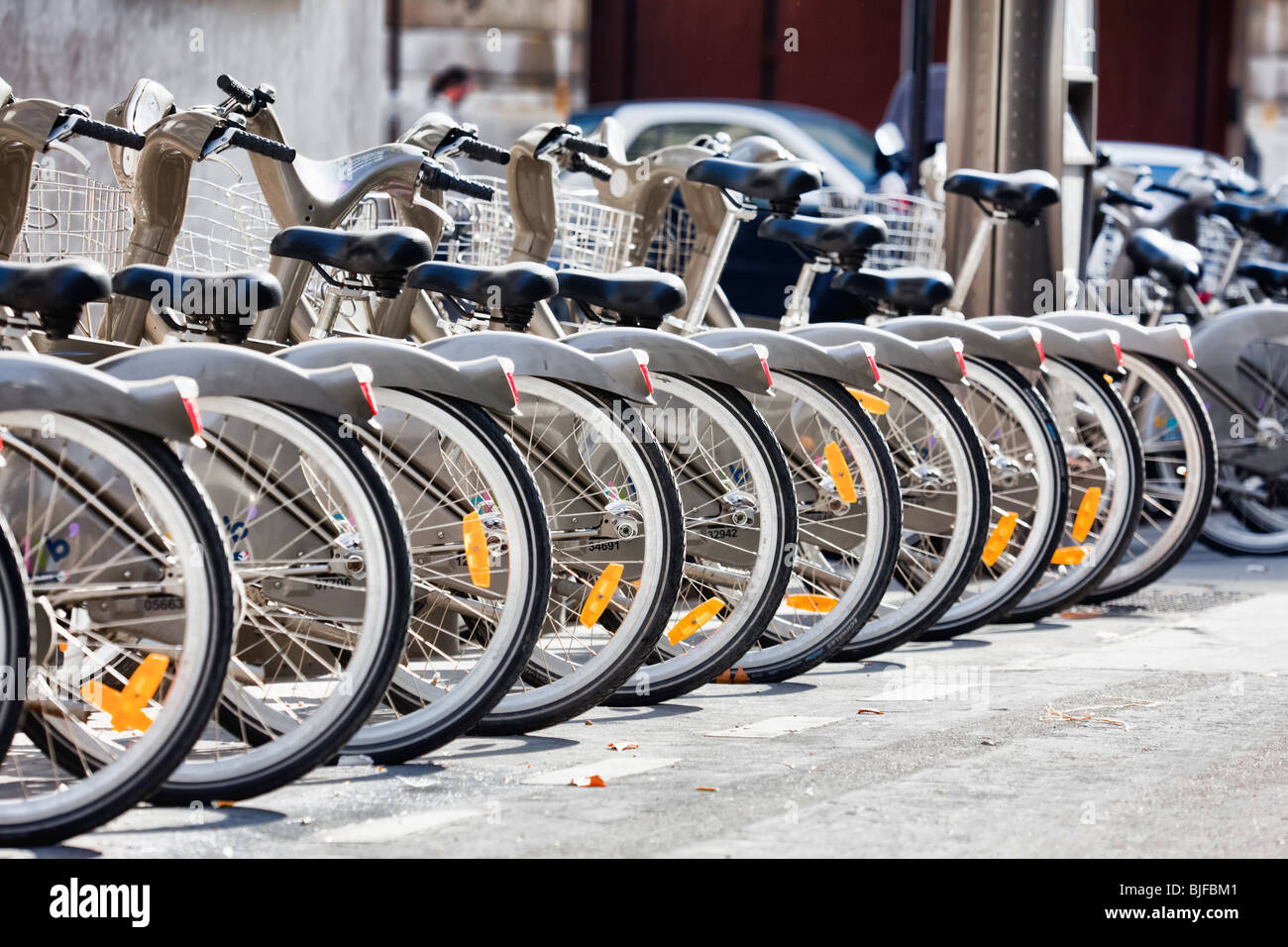 Reihe von Fahrrad Stockfoto
