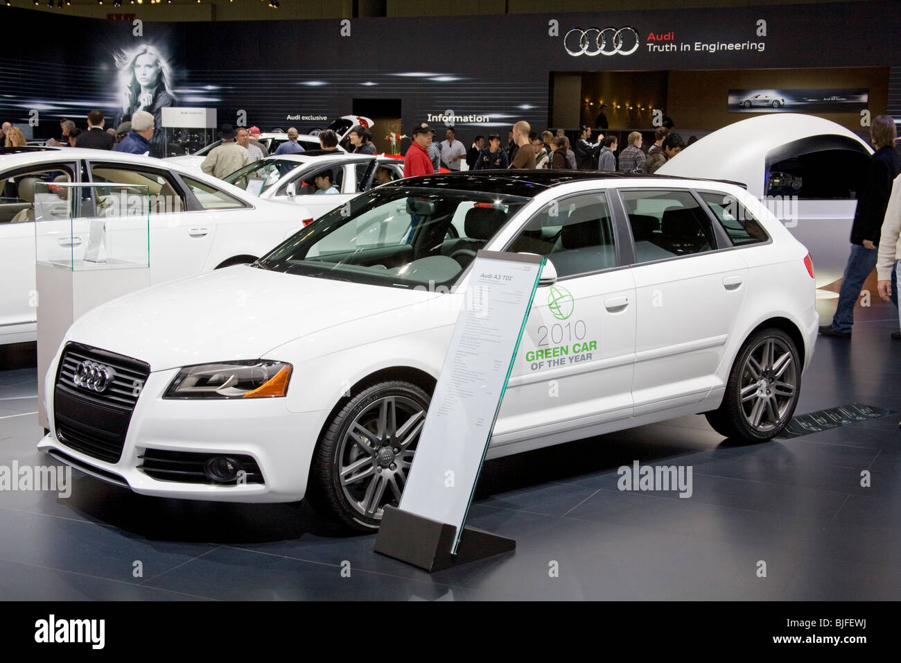 Audi A3 TDI, 2010 Green Car of the Year. Alternativen Kraftstoffen betriebene Fahrzeuge auf der 2009 Los Angeles Auto Show Stockfoto