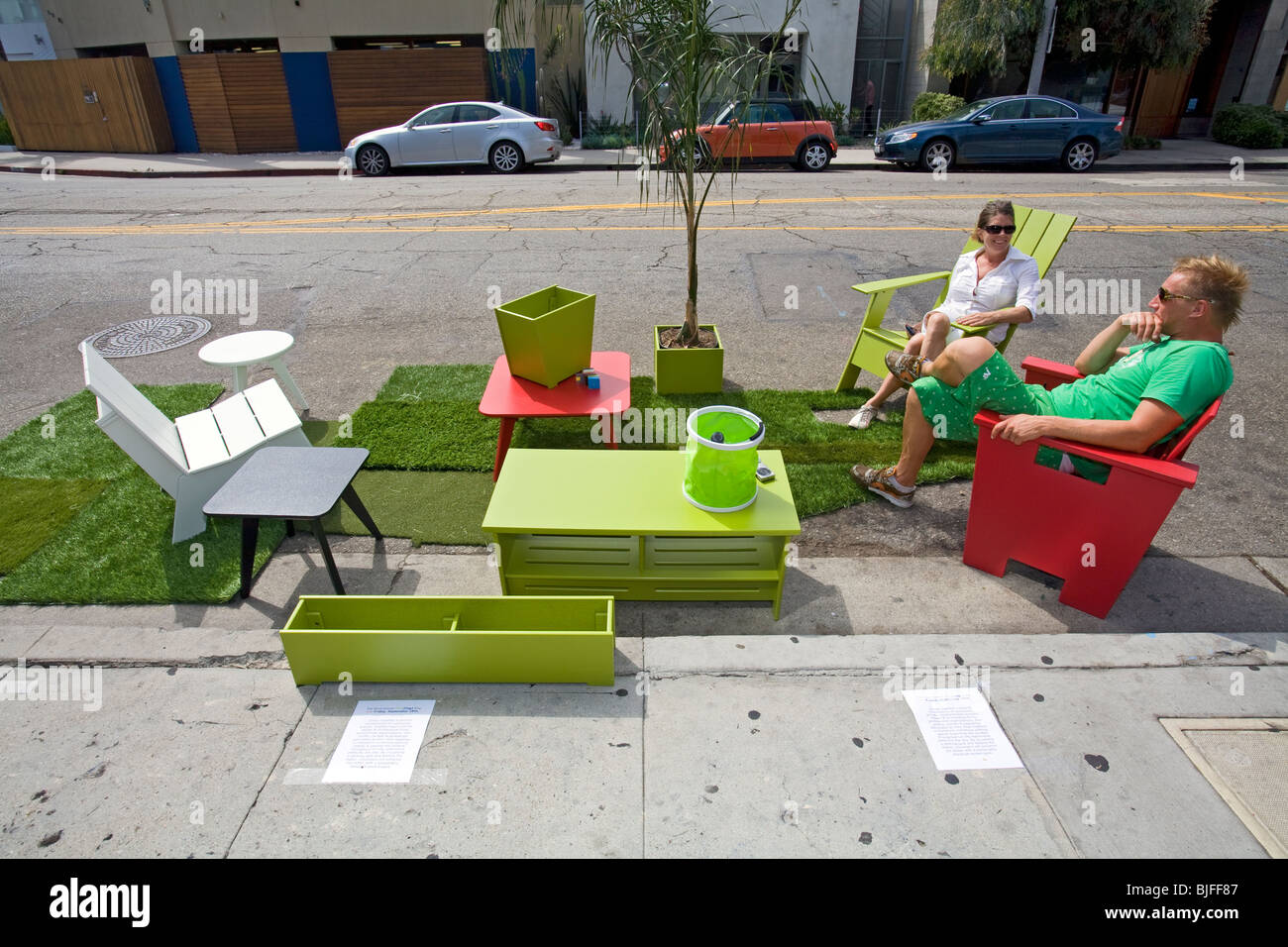 Dritte jährliche Park [Ing] Tag LA, Abbot Kinney Blvd, Venice, Los Angeles, Kalifornien Stockfoto