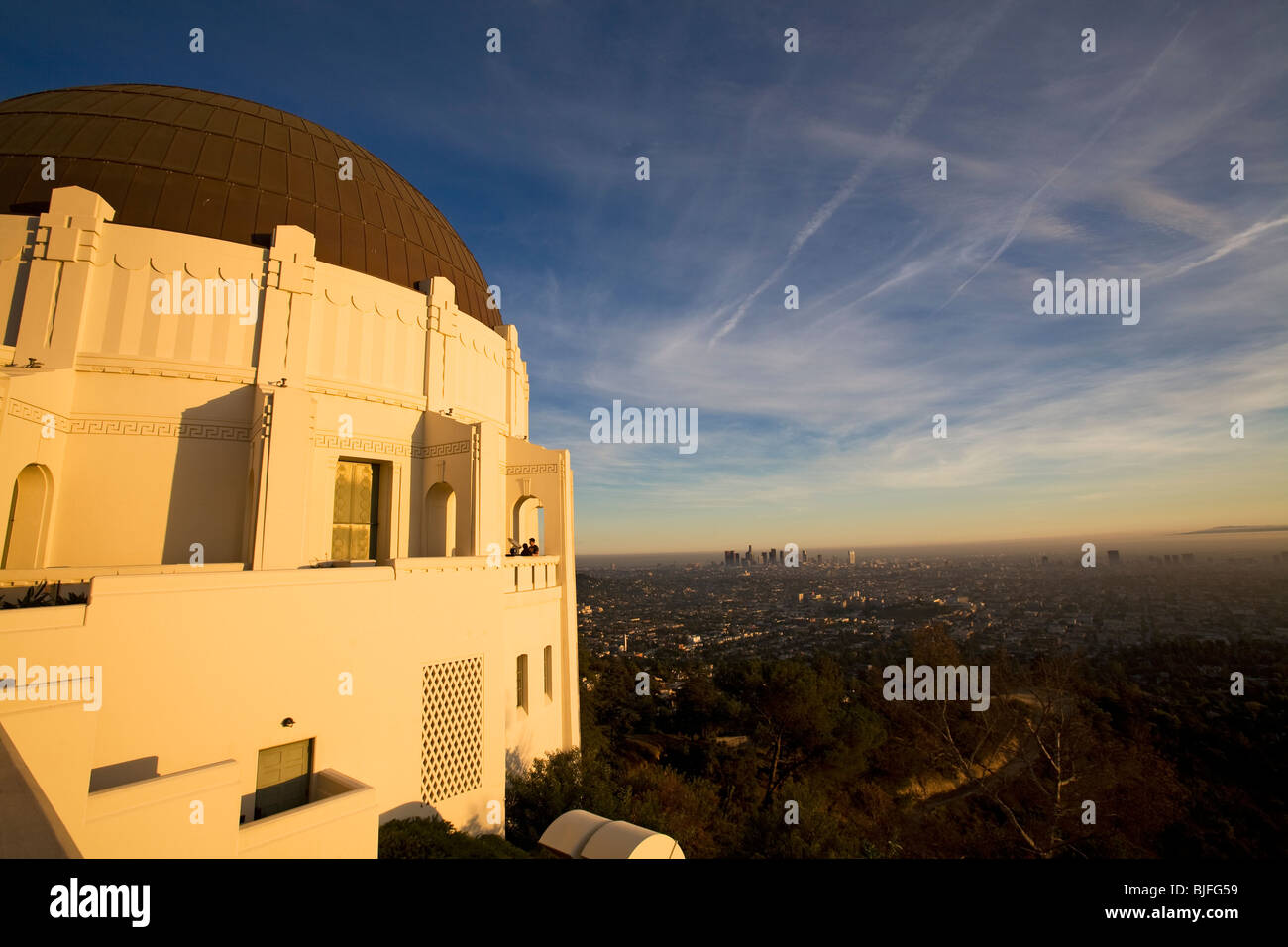 Griffith Observatory und Los Angeles Skyline, Kalifornien, USA Stockfoto