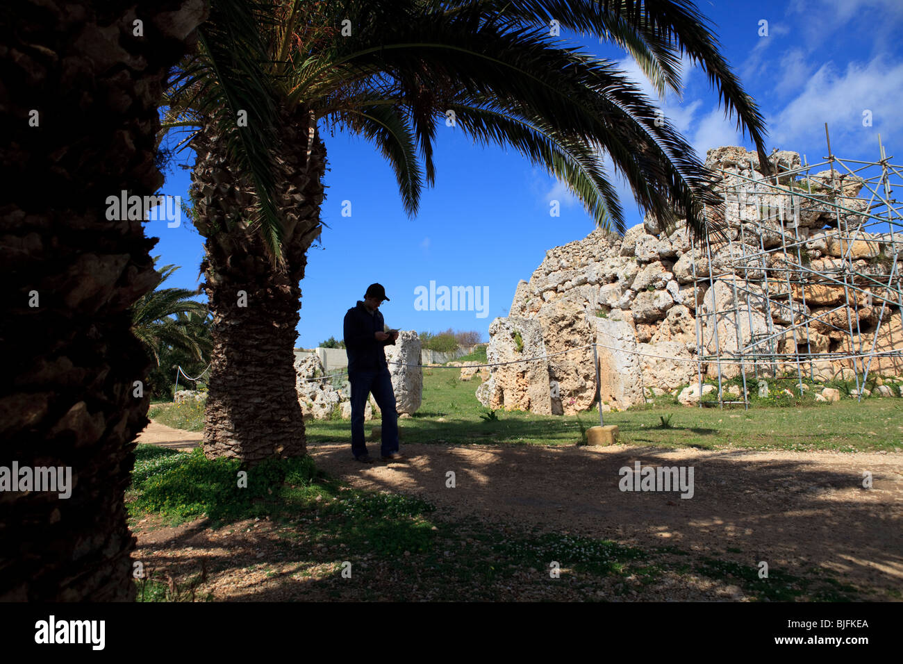 Ggantija Tempel, Xaghra, Gozo, Malta Stockfoto