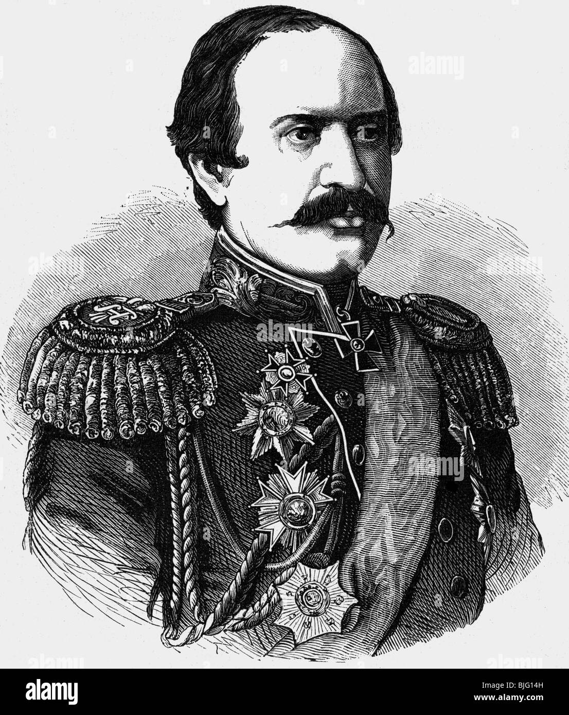 Igantiev, Nicholas Pavlovich, 17.1.1832 - 20.6.1908, russischer General und Diplomat, Porträt, Holzgravur, 19. Jahrhundert, Stockfoto
