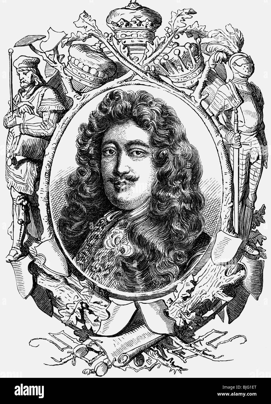 Howard, Henry, 7th Duke of Norfolk, 11.1.1655 - 2.4.1701, englischer Politiker, Earl Marshal of England 13.1.1684 - 2.4.1701, Porträt, Holzgravur, 19. Jahrhundert, Stockfoto