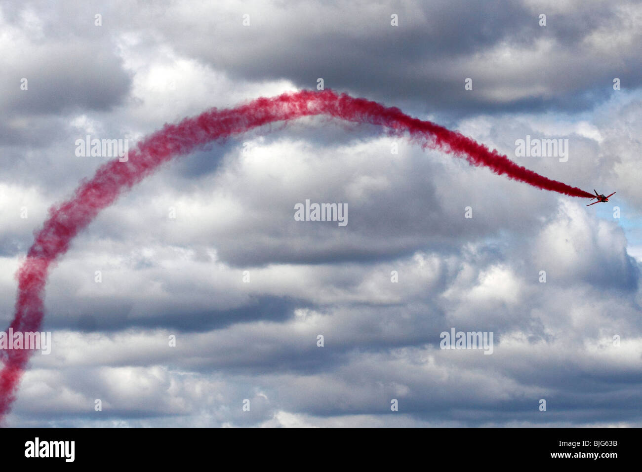 Kunstflugstaffel der Royal Air Force, die roten Pfeile auf der Royal International Air Tattoo (RIAT) Luft, Juli 2009 zeigen Stockfoto