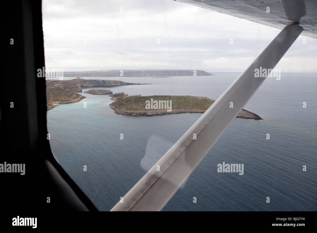 Wasserflugzeug von Malta nach Gozo Stockfoto