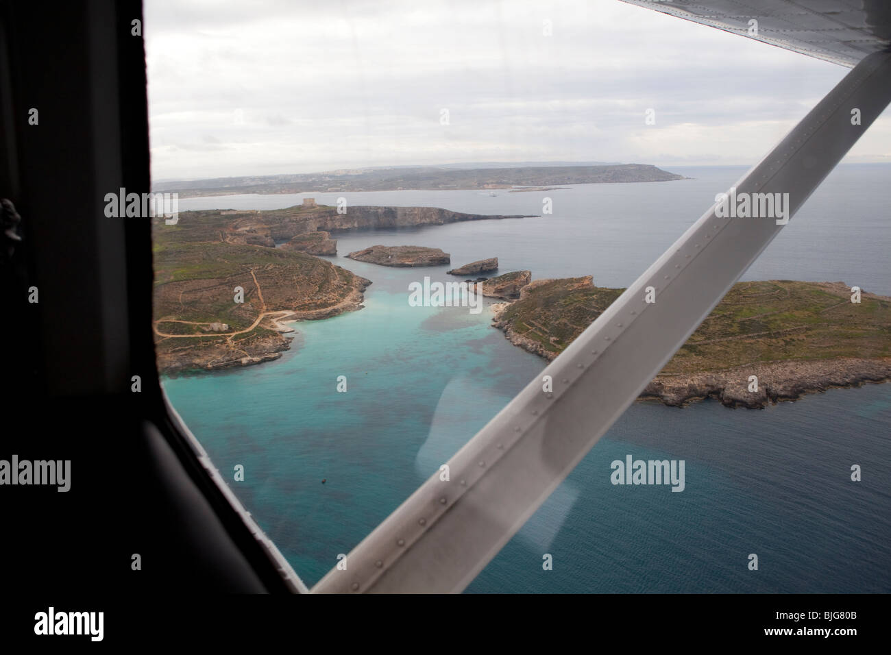 Wasserflugzeug von Malta nach Gozo Stockfoto