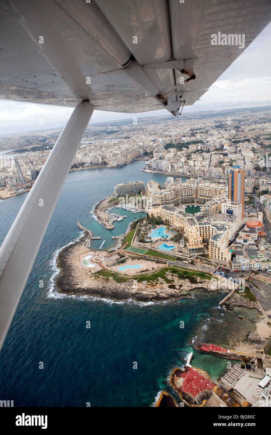 Wasserflugzeug von Malta nach Gozo Stockfoto