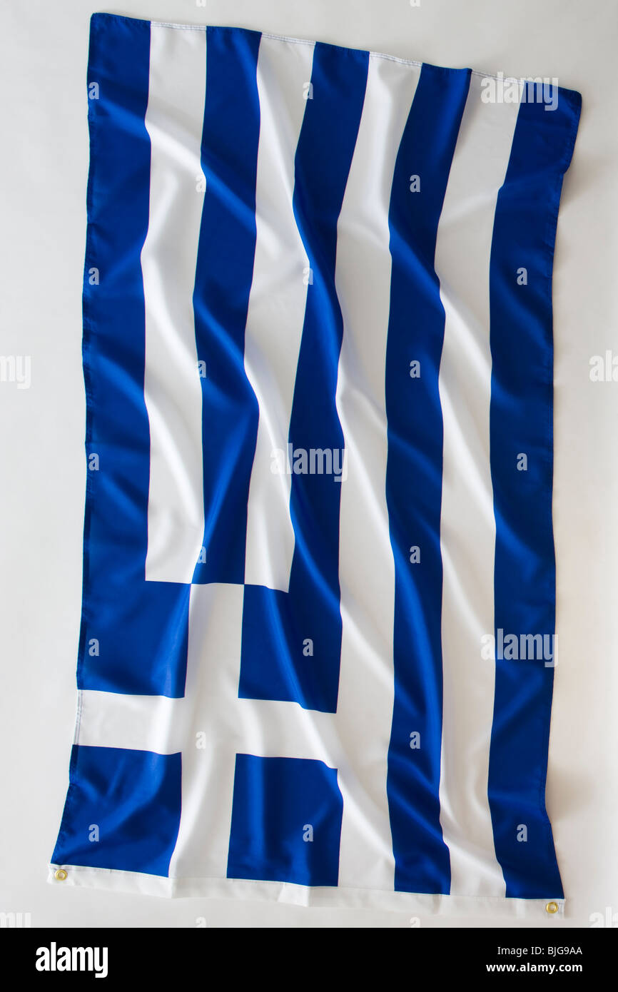 griechische Flagge Stockfoto