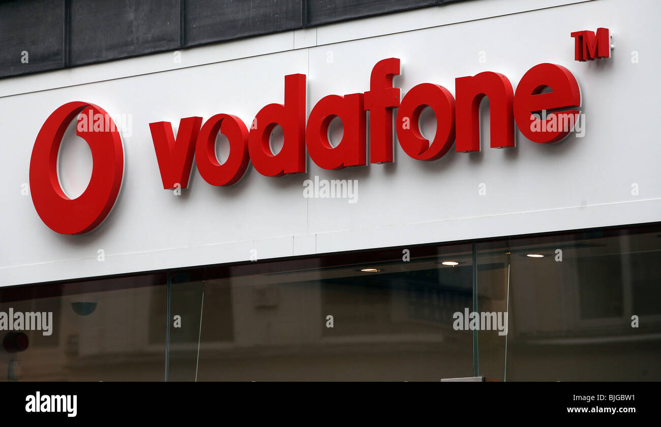 Vodafone Schild, Dublin, Irland Stockfoto