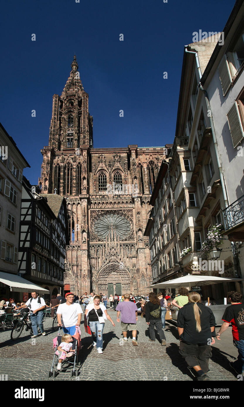 Kathedrale unserer lieben Frau von Straßburg, Frankreich Stockfoto