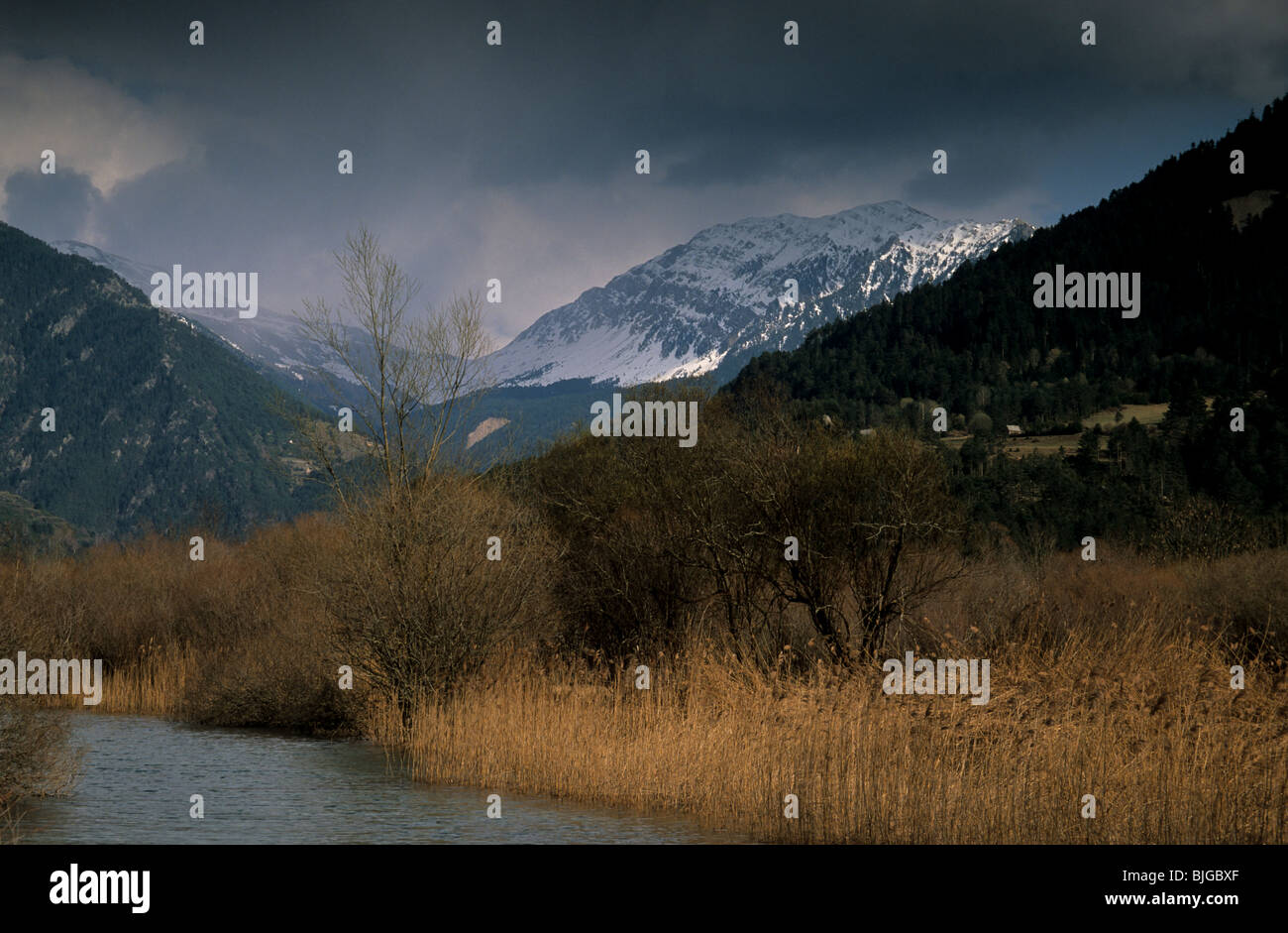 Embalse de Pineta, Valle de Pineta, P.N. de Ordesa y Monte Perdido, Huesca, Spanien Stockfoto