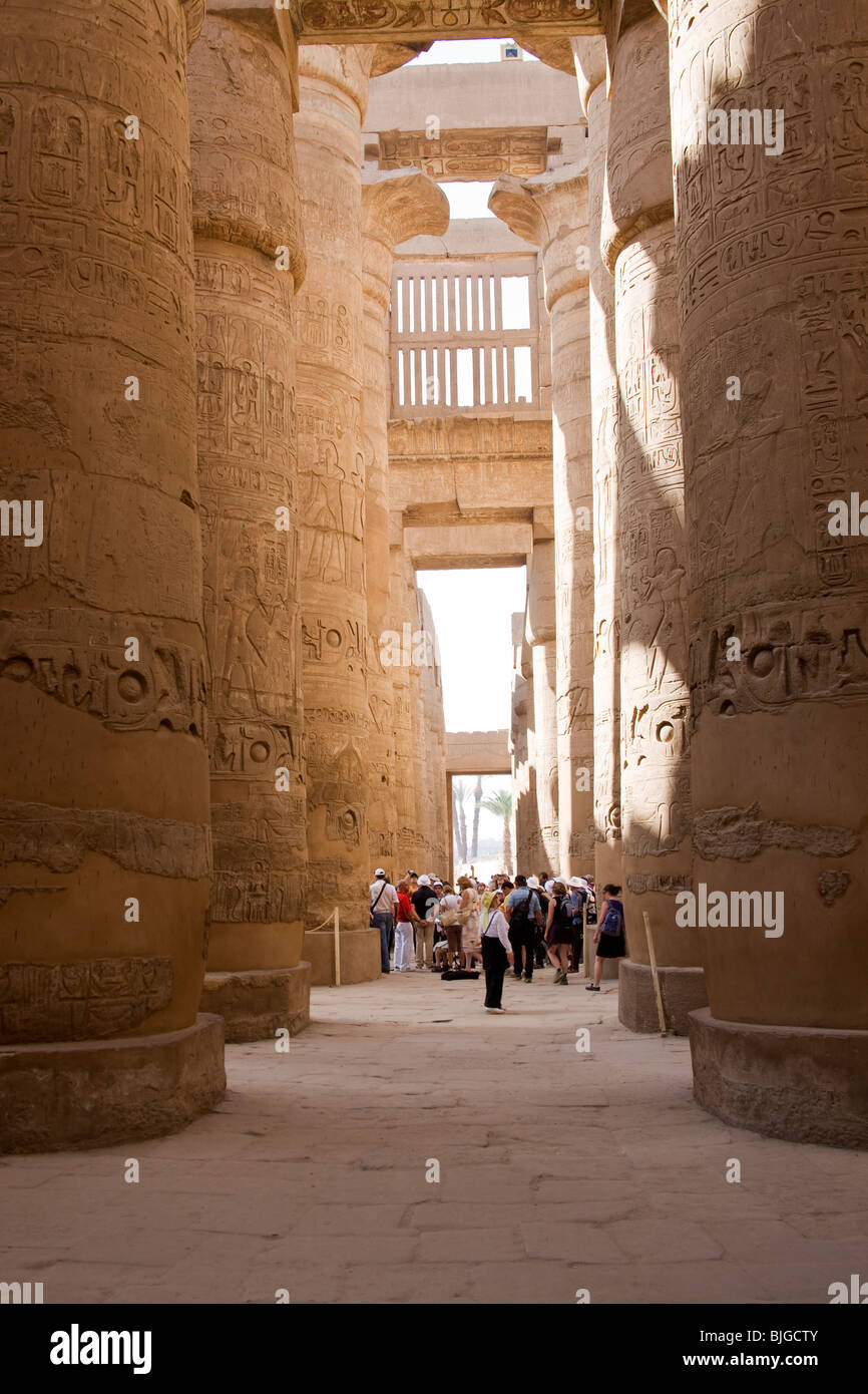 Spalten, Luxor-Tempel. Stockfoto