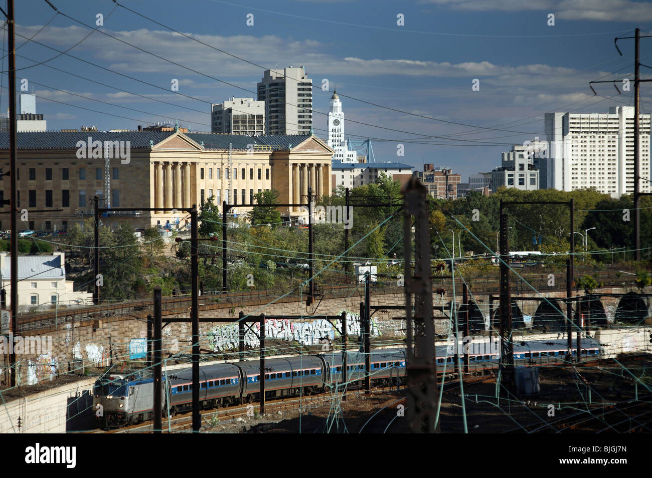 Eisenbahn in Philadelphia, USA Stockfoto