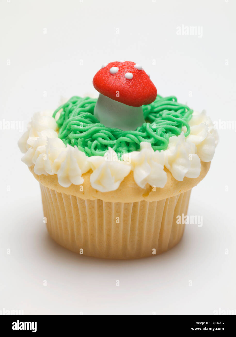 Cupcake mit Fliegenpilz Pilz für Silvester Stockfotografie - Alamy